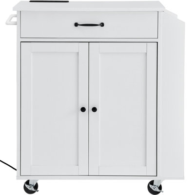 Armoire de rangement sur roulettes avec station de charge