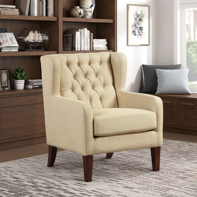 Fauteuil à oreilles Classic, Beige