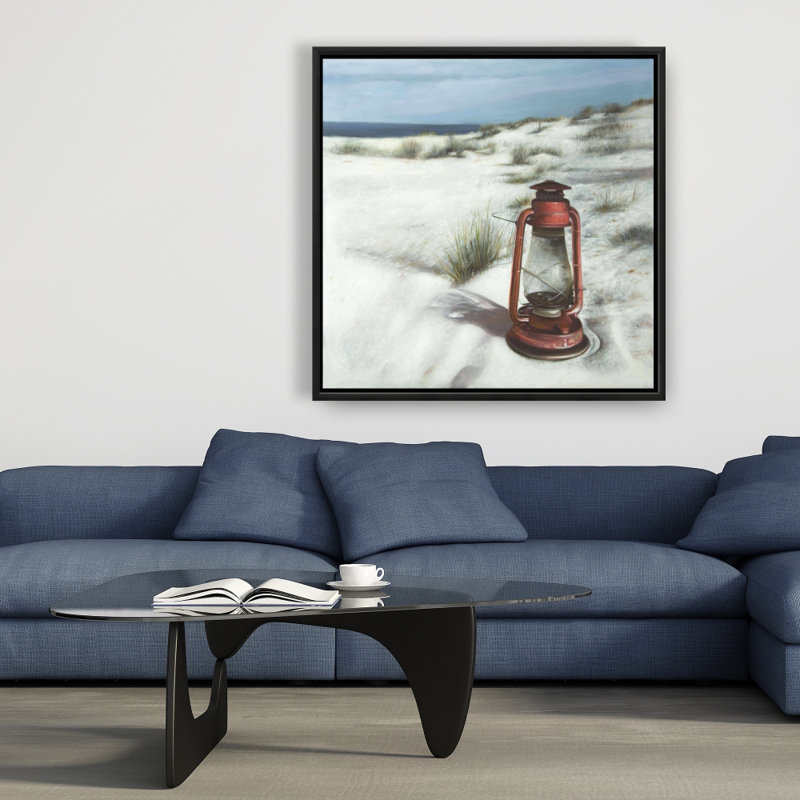 "Lanterne sur la plage" sur toile, H 36 po x l 36 po
