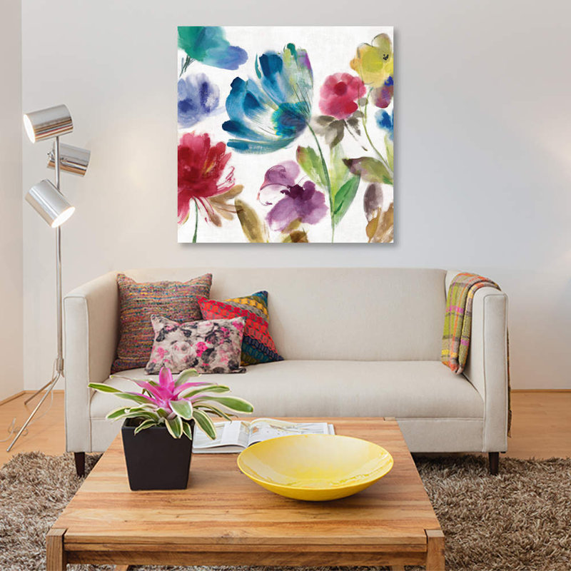 « sarcelle jardin ii », impression sur toile, H 12 po x l 12 po x P 0,75 po, Pas de tapis, Toile tendue
