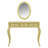 Makeup Vanity Desk with Oval Mirror-130870058