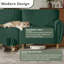Grand canapé-lit en chenille moderne pour petit espace - vert-129201571