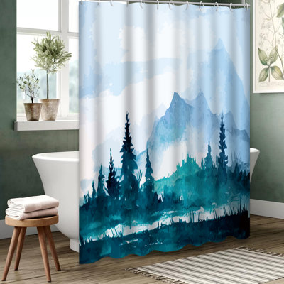 Rideau de douche avec 12 crochets Sky