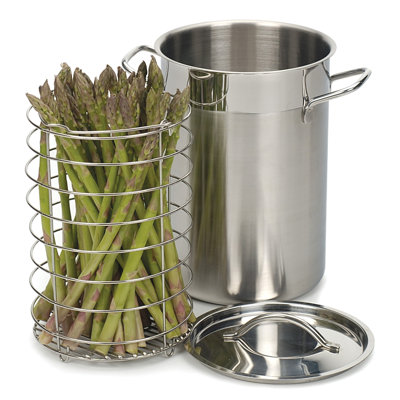 Design Imports Stainless Steel Steamer Basket with 8.5'' Diameter