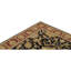 Tapis noir / or / rouge en laine noué à la main de conception unique 6 pi 2 po x 9 pi 1 po