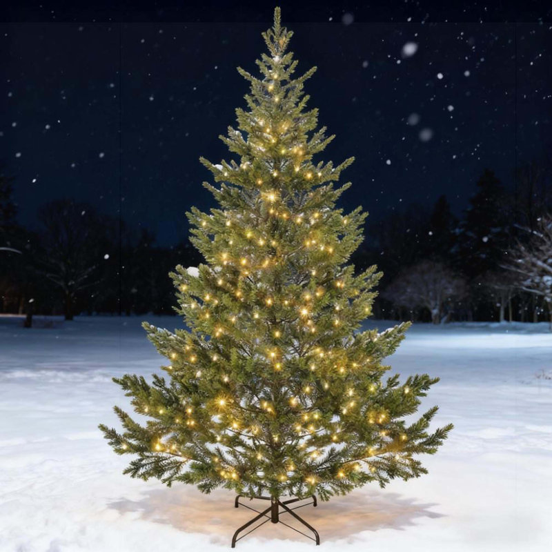 Arbre de Noël artificiel 7 pi avec base en acier et 4306 pointes