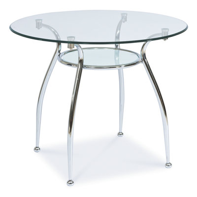 Samiyah Round Glass Top Dining Table