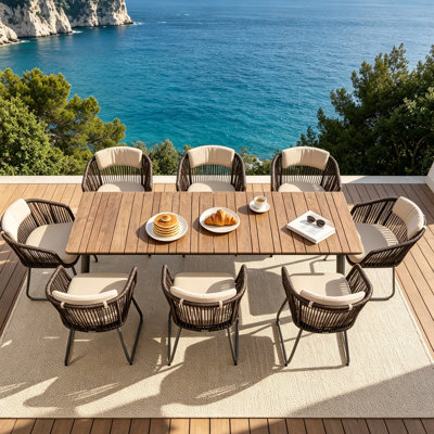 Ensemble de salle à manger rectangulaire pour 8 personnes 77,95 po