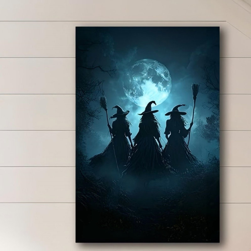 Art mural 24 po x 36 po Moonlight Witches