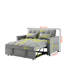 Canapé-lit en velours de 55,1 po, canapé-lit convertible multifonctionnel avec poches latérales