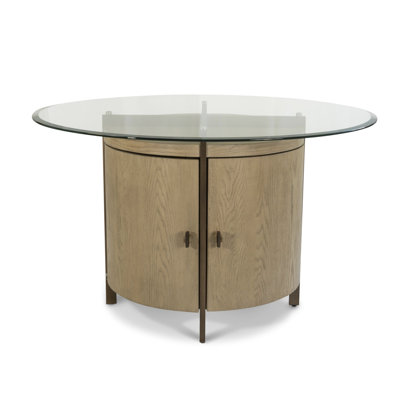 Rio Vista - 54" Round Dining Table with Storage - Muted Earth Tones and Clay Finish