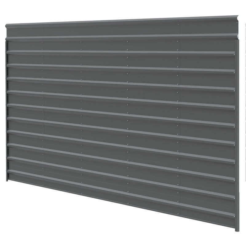 Charcoal Galvanized Steel Carport Enclosure Side Wall