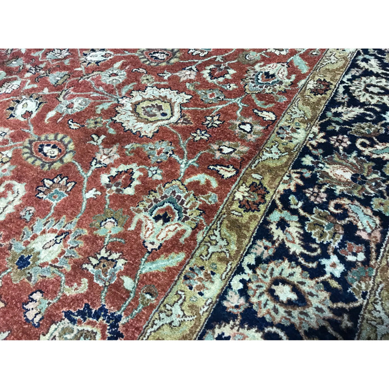 Brookhaven Oriental Area Rug in Rust/Navy