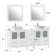 Karson 72'' Double Bathroom Vanity with Engineered Marble Top with Mirror