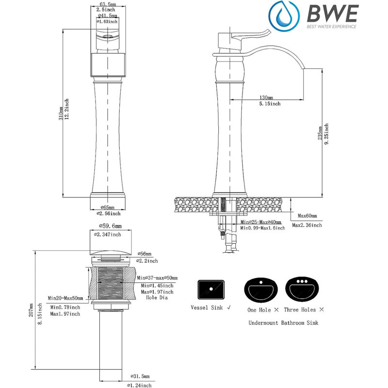 Single-handle Bathroom Faucet with Drain Assembly