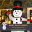 Bonhomme de neige ondulé gonflable à DEL