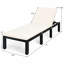 Chaise méridienne inclinable ajustable avec coussin Capitol