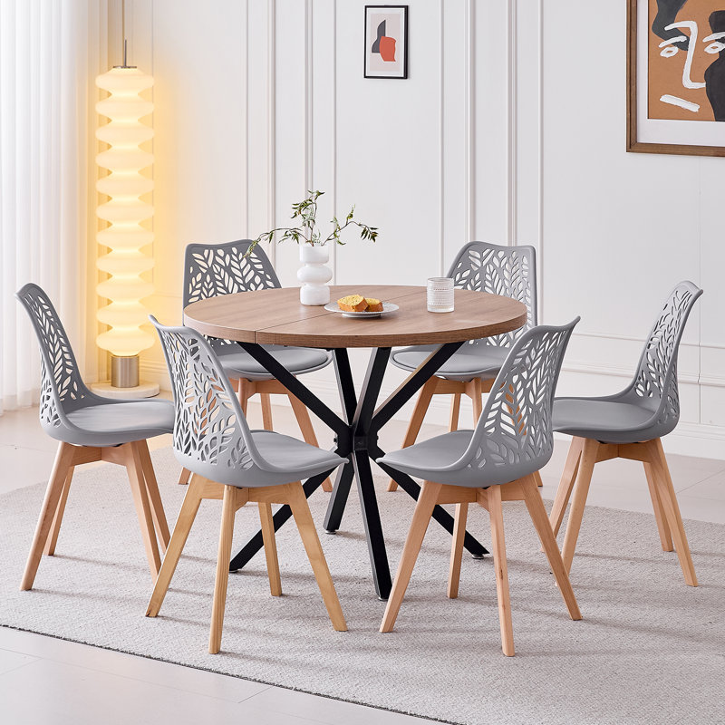 Upholstered Side Chair, Gray, 6