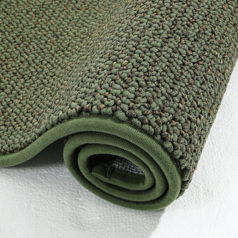 Bukvice Non-slip Washable Door Mat, 20" W x 32" L, Green