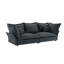 Canapé rembourré 90,55 "moderne et confortable avec nuage, sièges profonds avec plusieurs grands coussins moelleux, chaise longue convertible pour salon, chambre à coucher, appartement, bureau, gris