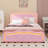 Sleek Curved Design Upholstered Platform Bed-114346597-114346598