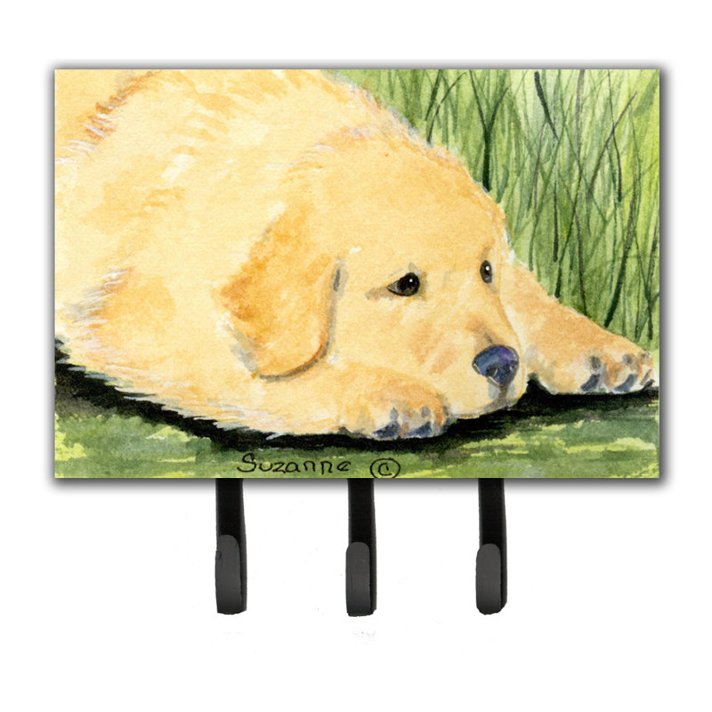 Porte-laisse et crochet pour clé golden retriever