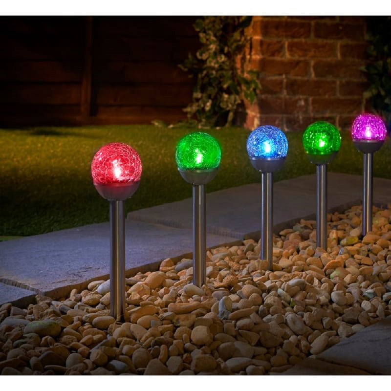 Casillas Chrome Low Voltage Solar Powered Integrated LED Pathway Light