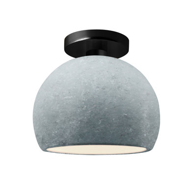 Single Light Ceramic LED Semi Flush Mount