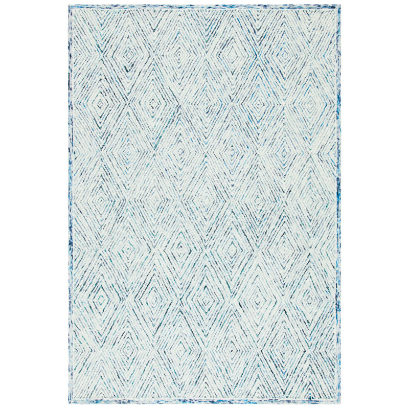 Diederich Hand Tufted Wool Geometric Rug, Rectangle 3' x 5'