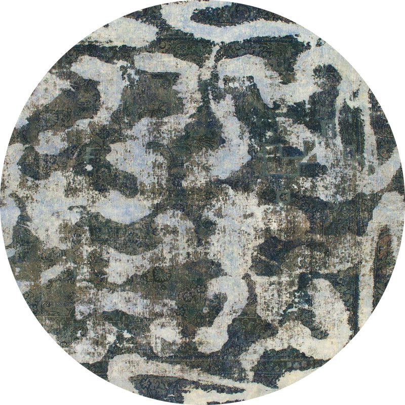 Abstract Indoor Rug, Round 8'