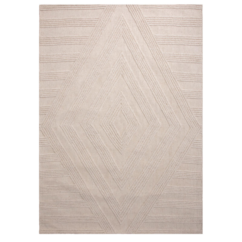 Tapis 100% laine touffeté à la main, Rectangle 7 pi 9 po x 9 pi 9 po