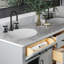 Meuble-lavabo double en bois massif 60 po avec lavabo en marbre de Carrare 0,75 po Jameal-927237177-894116610