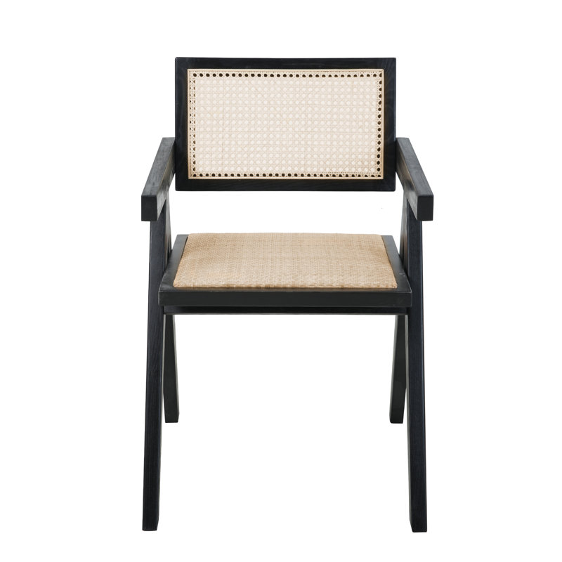 Ernie 45cm H Fabric Upholstered Armchair, Black