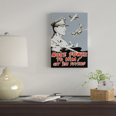 Publicité rétro sur toile, affiche du général Douglas MacArthur and Bomber Planes