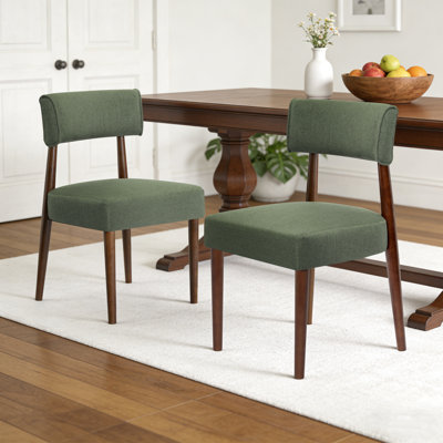 Chaise d'appoint rembourrée en bois massif