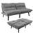 Isaul 68'' Upholstered Biscuit Back Convertible Sofa-158671442