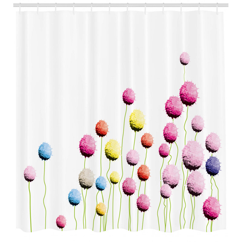 Shower Curtain with Hooks Included, 84" H x 69" W