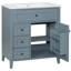 Meuble-lavabo bleu gris 30 po | Armoire moderne et évier intégré | Idée cadeau-734677048-734677027