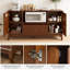 Buffet 56 "Mid-Century Buffet Cabinets 2 portes en bois et 1 tiroir