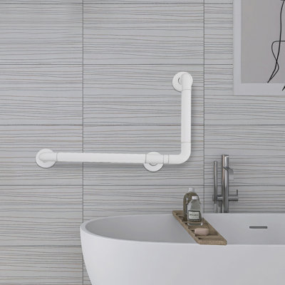 L-Shaped Bathroom Rail Bathroom Safety Bar Wall Mount Toilet Safety Rail
