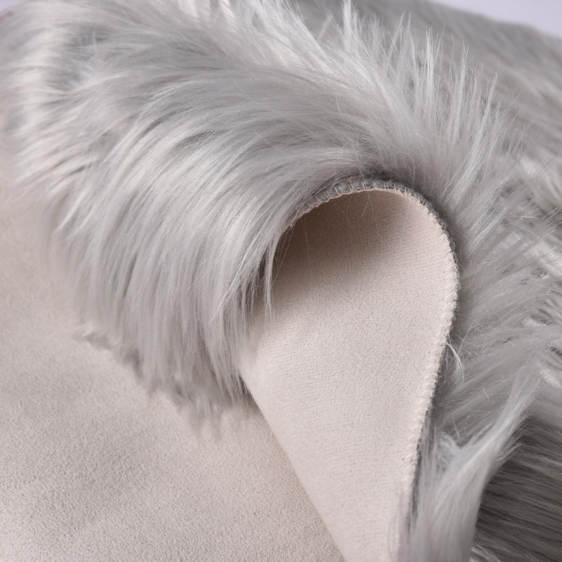 Glendine Faux Sheepskin Indoor Rug, Rectangle 3' x 4'