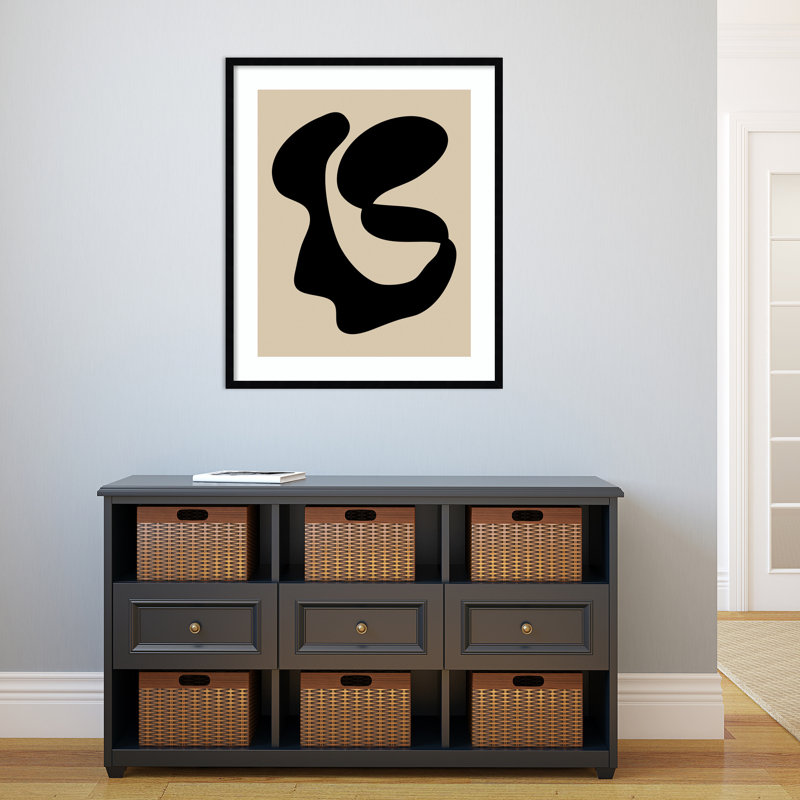 Abstract 10 by Beth Vassalo, Black Framed, 17.25" H x 14.5" W x 0.8" D