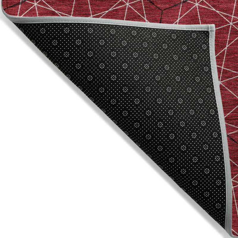 Tapis intérieur / extérieur rouge Alina , 8 pi x 10 pi