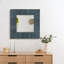 Miroir d'appoint biseauté en cuir chagrin métallique-19763652