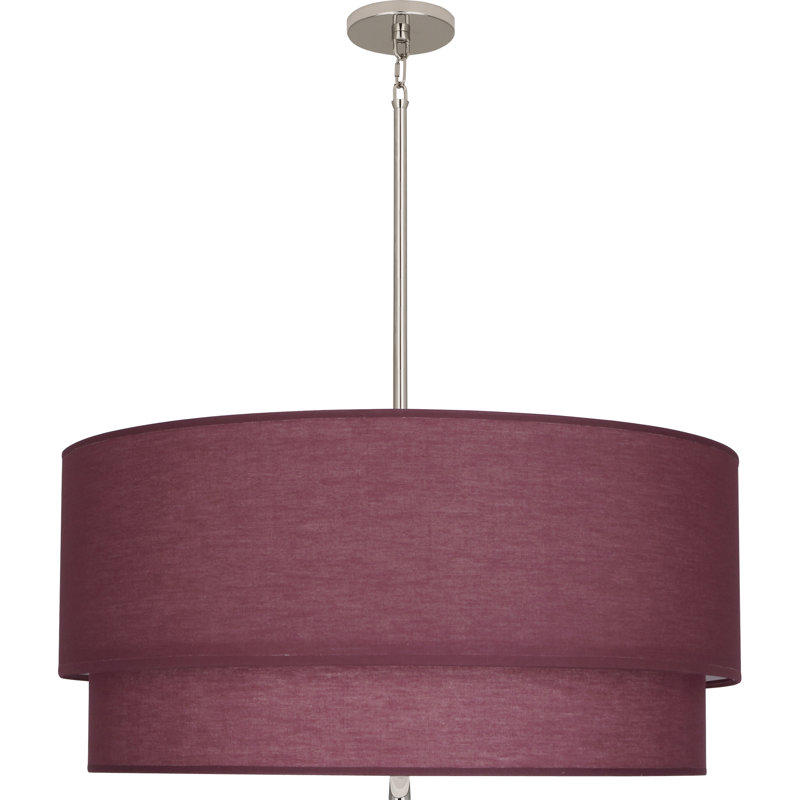 Decker 3 - Light Chandelier, Polished Nickel, Vintage Wine