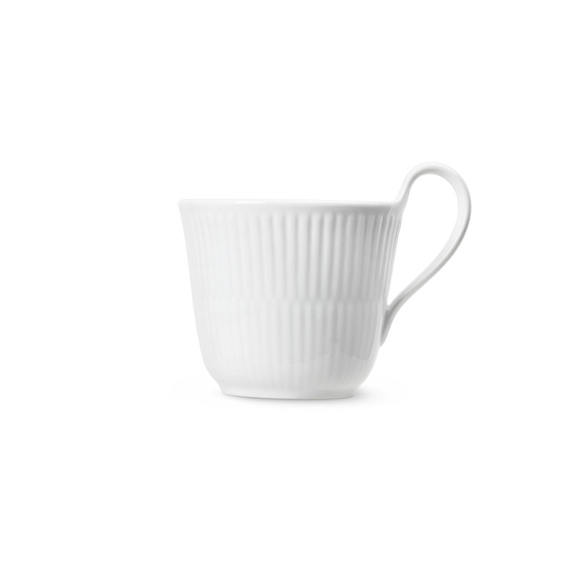 White Fluted Mug