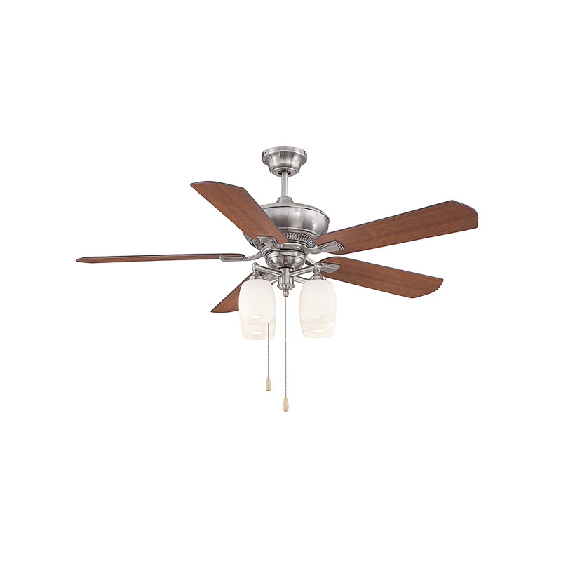 Ventilateur de plafond 5 lames Evansburg, Étain brossé