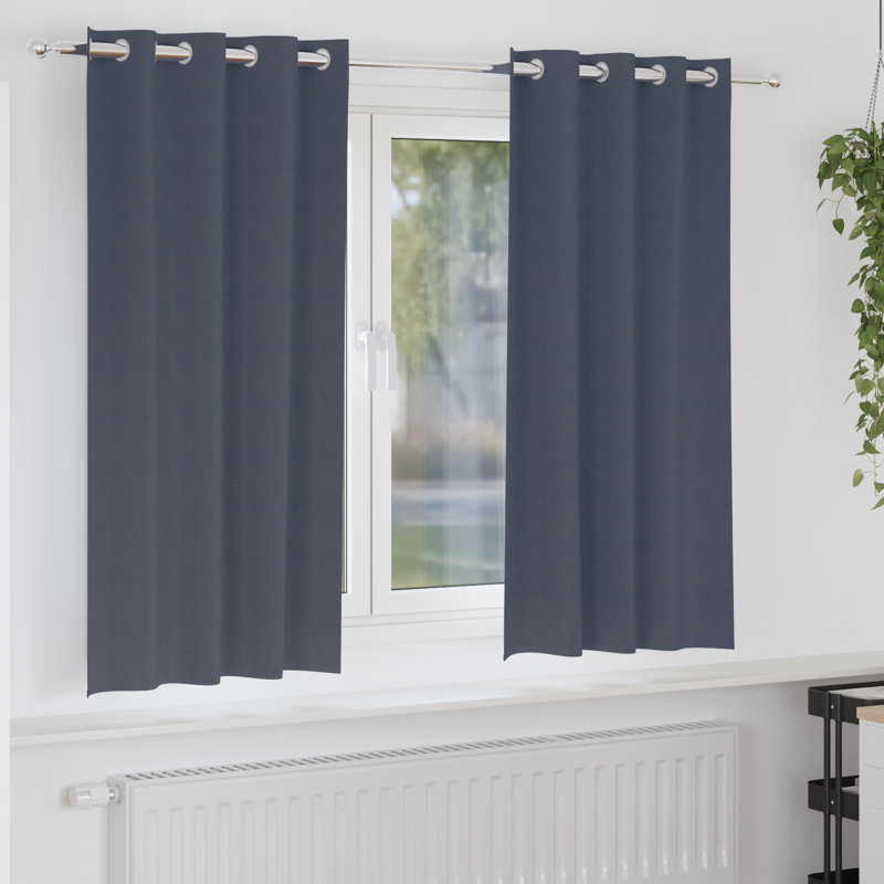 Tacorian Curtain Pair, Anthracite, 140cm Width x 175cm Drop