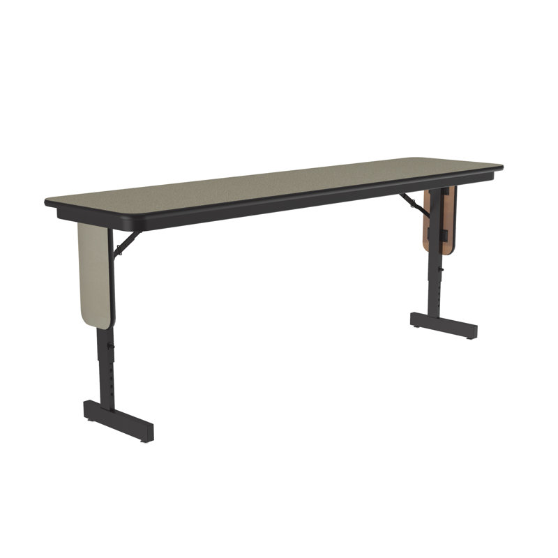 Rectangle Height Adjustable Modular Training Table, 30" H x 72" L x 18" W, Savannah Sand