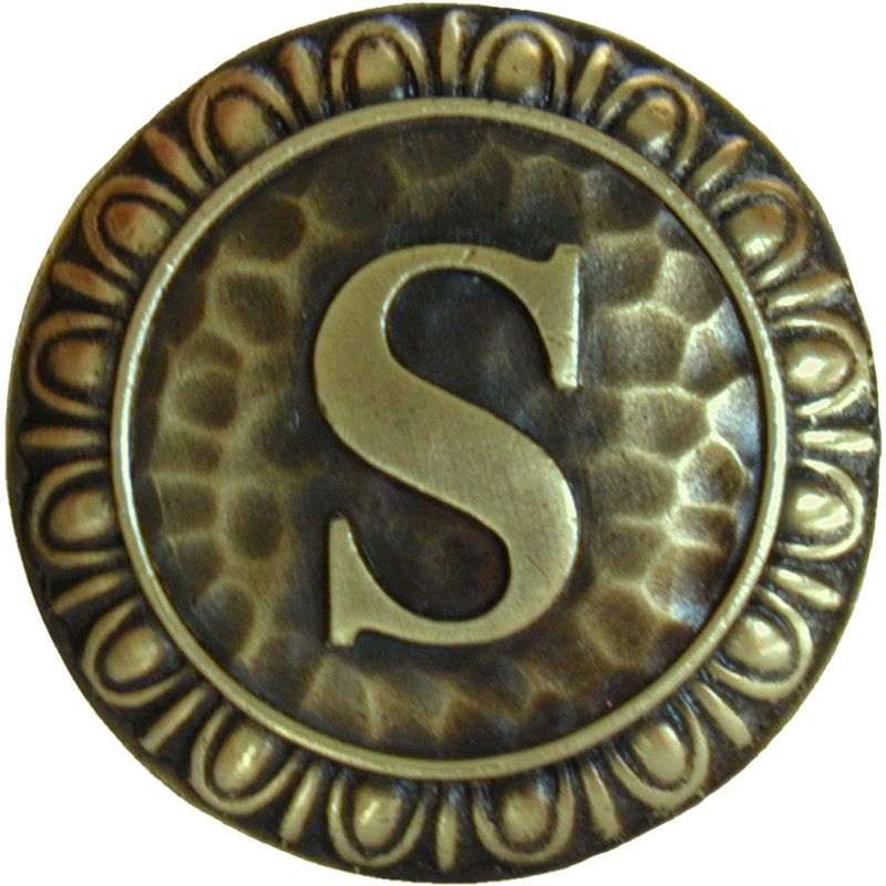 Jewel Mushroom Knob, Antique Brass